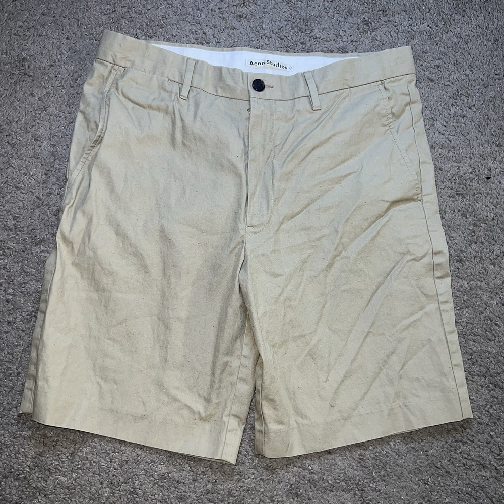 Acne Studios Chino Shorts Mens 30 Beige Made in Italy
